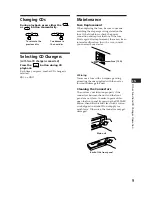 Предварительный просмотр 9 страницы Sony XR-C110 Operating Instructions Manual