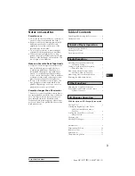 Preview for 3 page of Sony XR-C117 Operating Instructions Manual