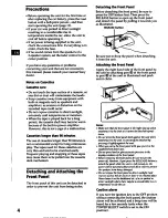 Предварительный просмотр 4 страницы Sony XR-C210 Operating Instructions Manual