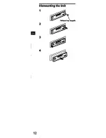 Предварительный просмотр 12 страницы Sony XR-C210 Operating Instructions Manual