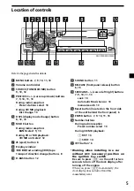 Предварительный просмотр 5 страницы Sony XR-C2200 Operating Instructions Manual