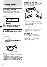 Предварительный просмотр 6 страницы Sony XR-C2200 Operating Instructions Manual