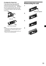 Предварительный просмотр 15 страницы Sony XR-C2200 Operating Instructions Manual