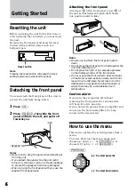 Preview for 6 page of Sony XR-C2300R Operating Instructions Manual