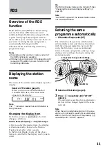 Preview for 11 page of Sony XR-C2300R Operating Instructions Manual