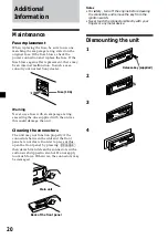 Preview for 20 page of Sony XR-C2300R Operating Instructions Manual