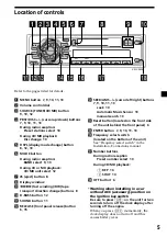 Предварительный просмотр 5 страницы Sony XR-C2600 Operating Instructions Manual