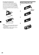 Предварительный просмотр 14 страницы Sony XR-C2604J Operating Instructions Manual