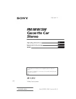 Sony XR-C290 Operating Instructions Manual предпросмотр