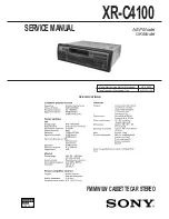 Sony XR-C4100 Service Manual preview