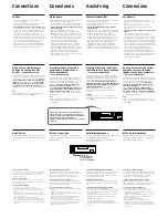 Предварительный просмотр 3 страницы Sony XR-C430RDS Installation/Connections