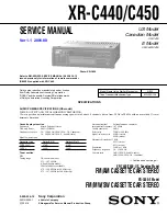 Sony XR-C440 Service Manual предпросмотр