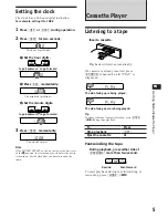 Предварительный просмотр 5 страницы Sony XR-C440RDS Operating Instructions Manual