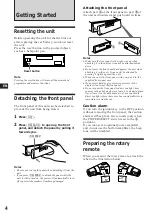 Предварительный просмотр 4 страницы Sony XR-C453RDS Operating Instructions Manual