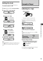 Предварительный просмотр 5 страницы Sony XR-C453RDS Operating Instructions Manual