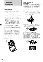 Предварительный просмотр 16 страницы Sony XR-C453RDS Operating Instructions Manual