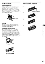 Предварительный просмотр 17 страницы Sony XR-C453RDS Operating Instructions Manual