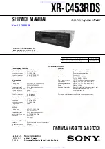 Sony XR-C453RDS Service Manual предпросмотр