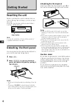 Предварительный просмотр 4 страницы Sony XR-C457 Operating Instructions Manual