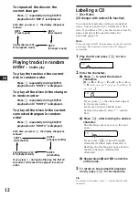 Предварительный просмотр 12 страницы Sony XR-C457 Operating Instructions Manual