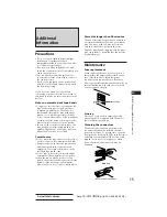 Предварительный просмотр 15 страницы Sony XR-C503 Operating Instructions Manual