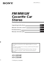Sony XR-C5090R Operating Instructions Manual preview