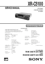 Sony XR-C5100 Service Manual предпросмотр