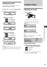 Предварительный просмотр 5 страницы Sony XR-C5100R Operating Instructions Manual