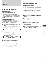 Preview for 7 page of Sony XR-C5109R Operating Instructions Manual