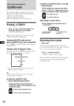 Preview for 14 page of Sony XR-C5109R Operating Instructions Manual