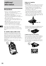 Preview for 16 page of Sony XR-C5109R Operating Instructions Manual