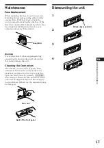 Preview for 17 page of Sony XR-C5109R Operating Instructions Manual