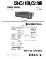 Предварительный просмотр 1 страницы Sony XR-C5110R Service Manual