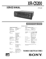 Предварительный просмотр 1 страницы Sony XR-C5200 Service Manual