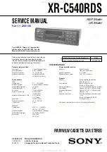 Sony XR-C540RDS Service Manual предпросмотр