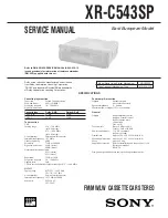 Предварительный просмотр 1 страницы Sony XR-C543SP Service Manual