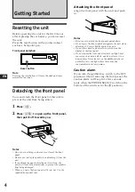 Preview for 4 page of Sony XR-C550 Operating Instructions Manual