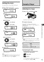 Preview for 5 page of Sony XR-C550 Operating Instructions Manual