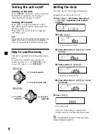 Preview for 8 page of Sony XR-C5500 Operating Instructions Manual