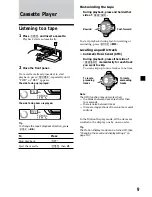 Preview for 9 page of Sony XR-C5500 Operating Instructions Manual