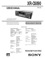 Preview for 1 page of Sony XR-C6090 Service Manual