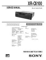 Предварительный просмотр 1 страницы Sony XR-C6100 Service Manual