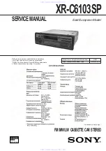 Предварительный просмотр 1 страницы Sony XR-C6103SP Service Manual