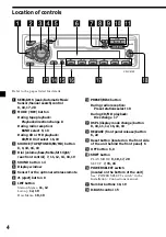 Preview for 4 page of Sony XR-C6120 Operating Instructions Manual