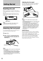 Preview for 6 page of Sony XR-C6120 Operating Instructions Manual