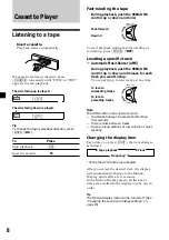 Preview for 8 page of Sony XR-C6120 Operating Instructions Manual