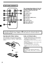 Предварительный просмотр 4 страницы Sony XR-C6200 Operating Instructions Manual