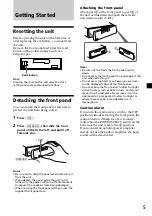 Предварительный просмотр 5 страницы Sony XR-C6200 Operating Instructions Manual