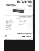 Sony XR-C650RDS Service Manual предпросмотр