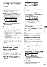 Предварительный просмотр 19 страницы Sony XR-C7200R Operating Instructions Manual